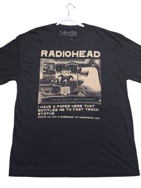 Radiohead T shirt W.A.S.T.E Mens Size XXL New w/out Tags Stanley Donwood Art